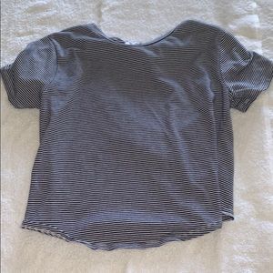 Striped cropped shirt